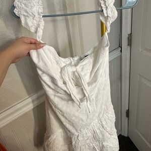 White Lace Sleeveless Top